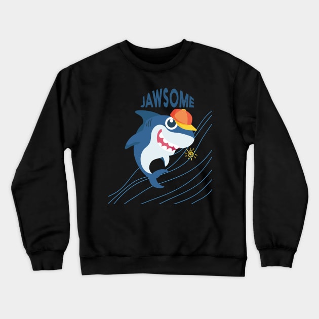 jawsome shark Crewneck Sweatshirt by ACH PAINT